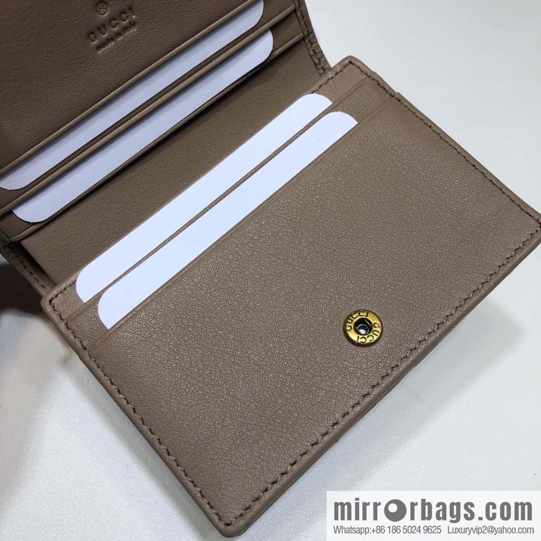 GUCCI GG Marmont series card holder 466492 milk tea