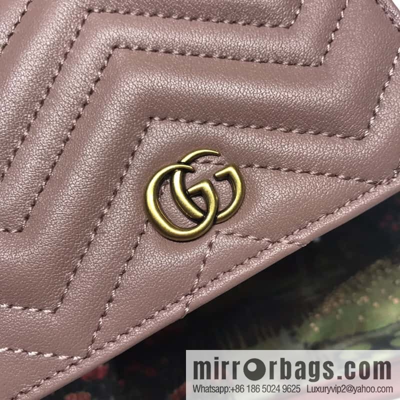 GUCCI GG Marmont series card holder 466492 bare powder