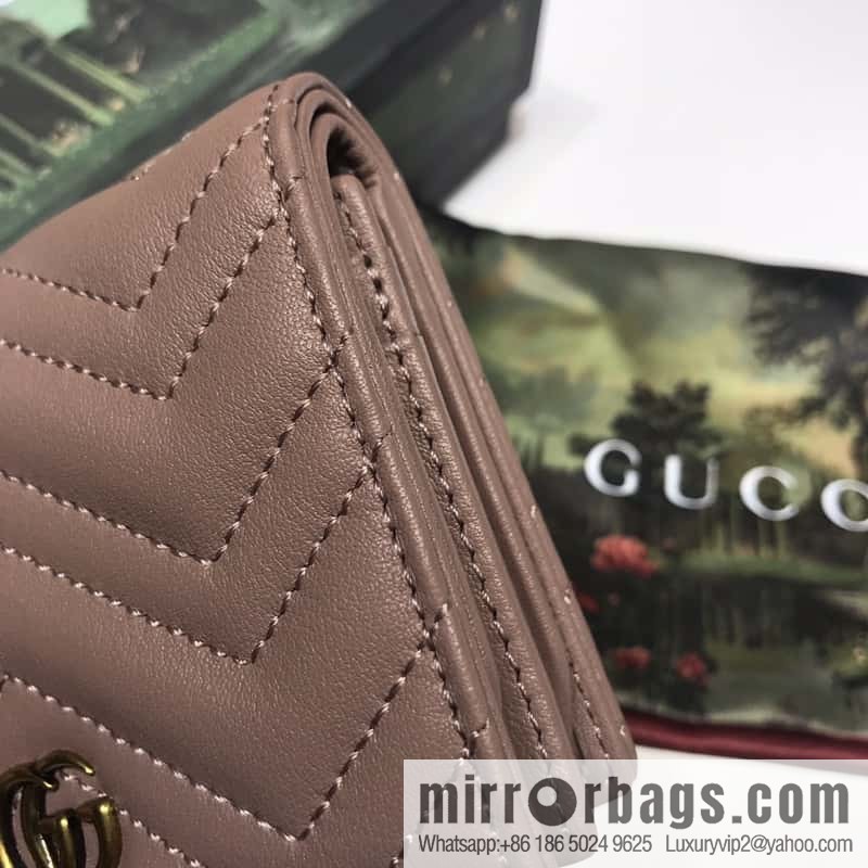 GUCCI GG Marmont series card holder 466492 bare powder