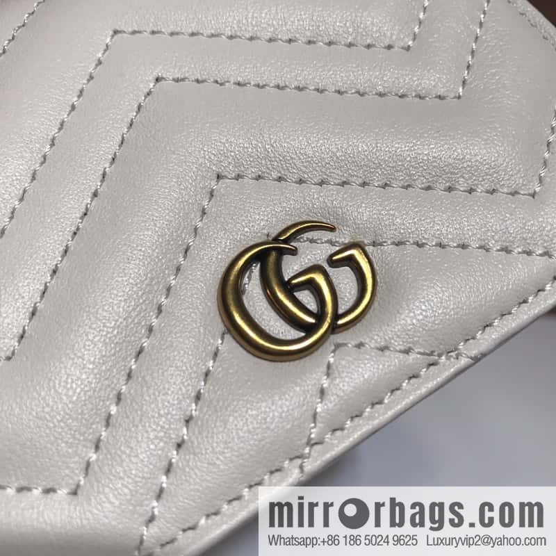 GUCCI GG Marmont series card holder 466492 meters white