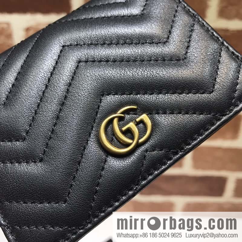 GUCCI GG Marmont series card holder 466492g full leather