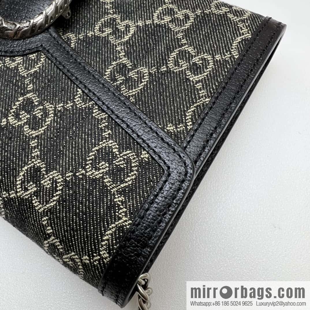 GUCCI Dionysus series mini chain strap handbag 401231g denim