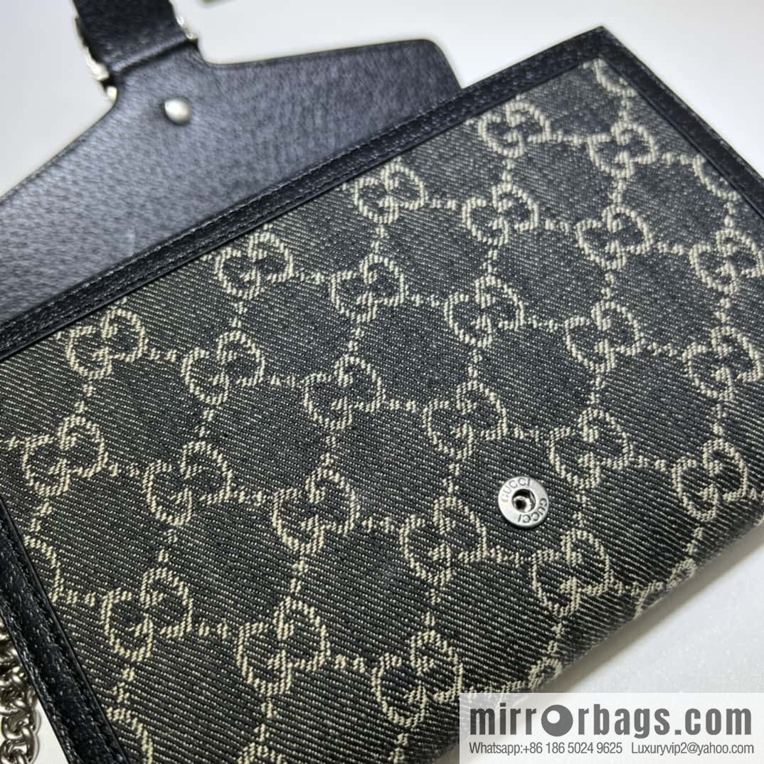 GUCCI Dionysus series mini chain strap handbag 401231g denim