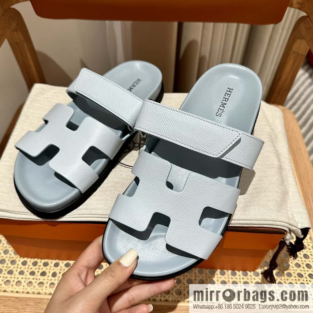 Hermès second uncle shoes 🐎🐎 palm print fog blue