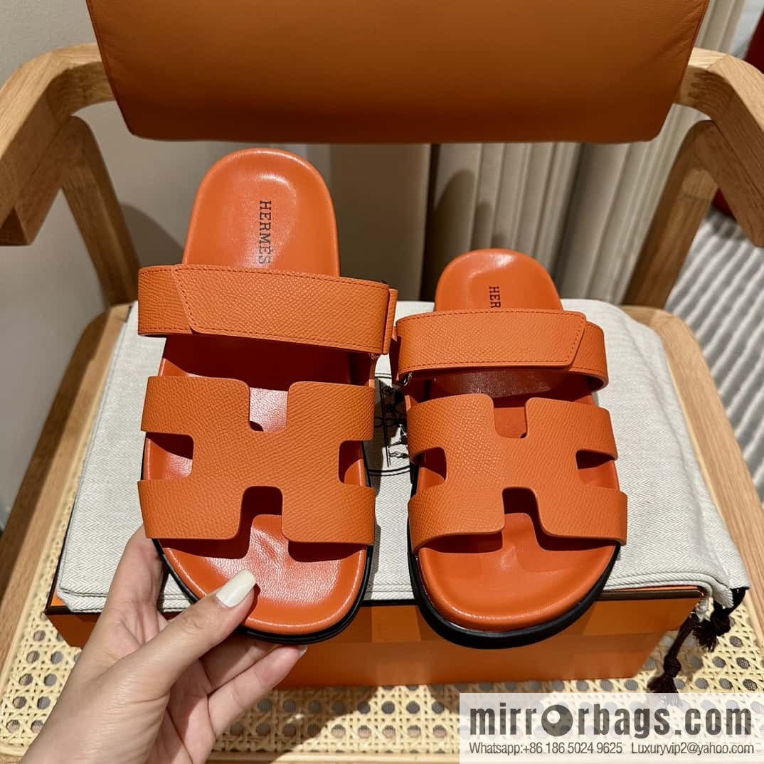 Hermès second uncle shoes 🐎🐎 palm print orange