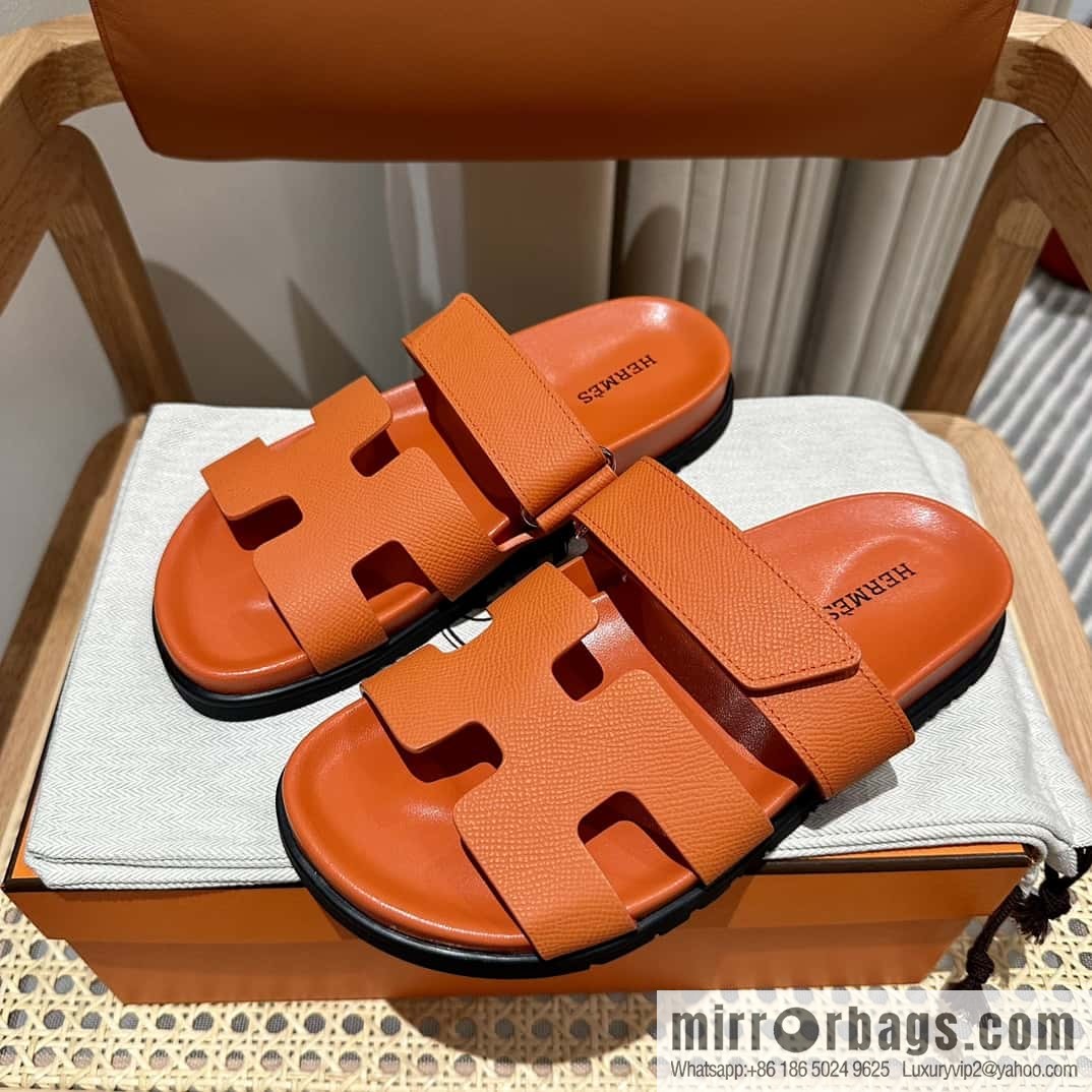 Hermès second uncle shoes 🐎🐎 palm print orange