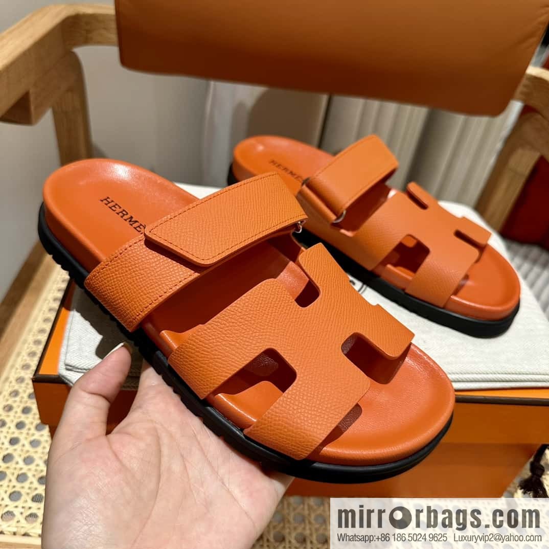 Hermès second uncle shoes 🐎🐎 palm print orange