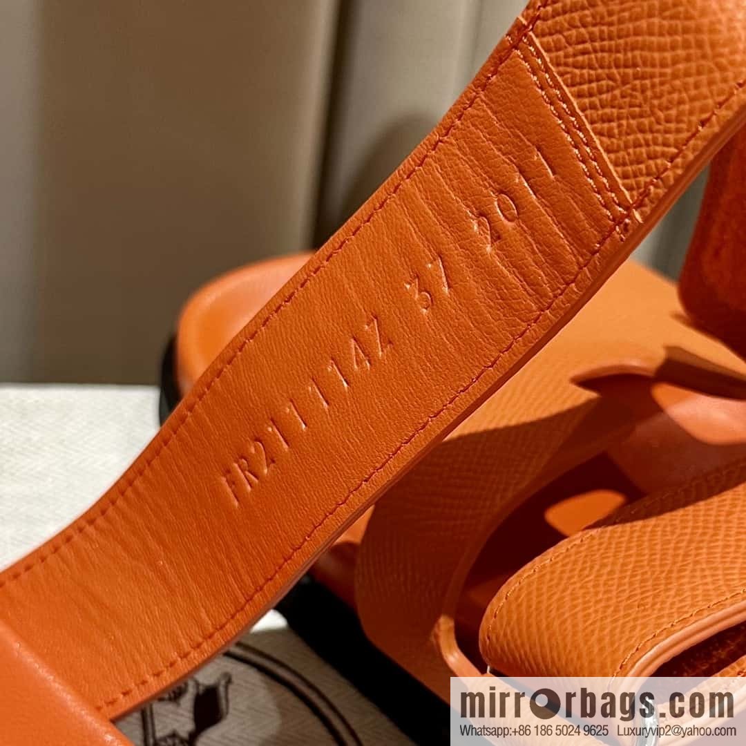 Hermès second uncle shoes 🐎🐎 palm print orange