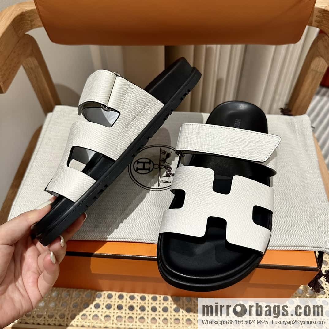 Hermès second uncle shoes 🐎🐎 palm print white