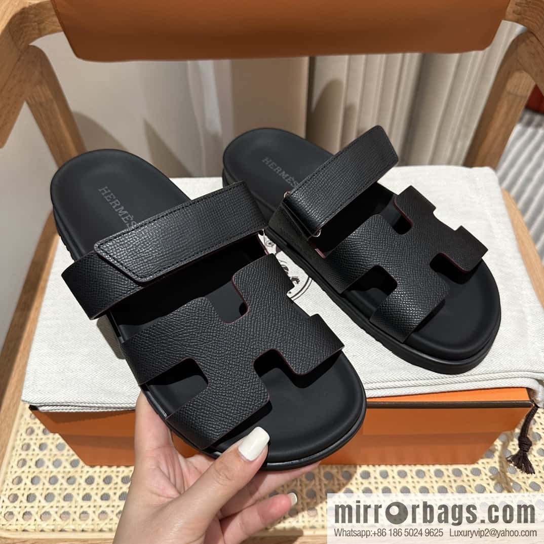 Hermès second uncle shoes 🐎🐎 palm print black