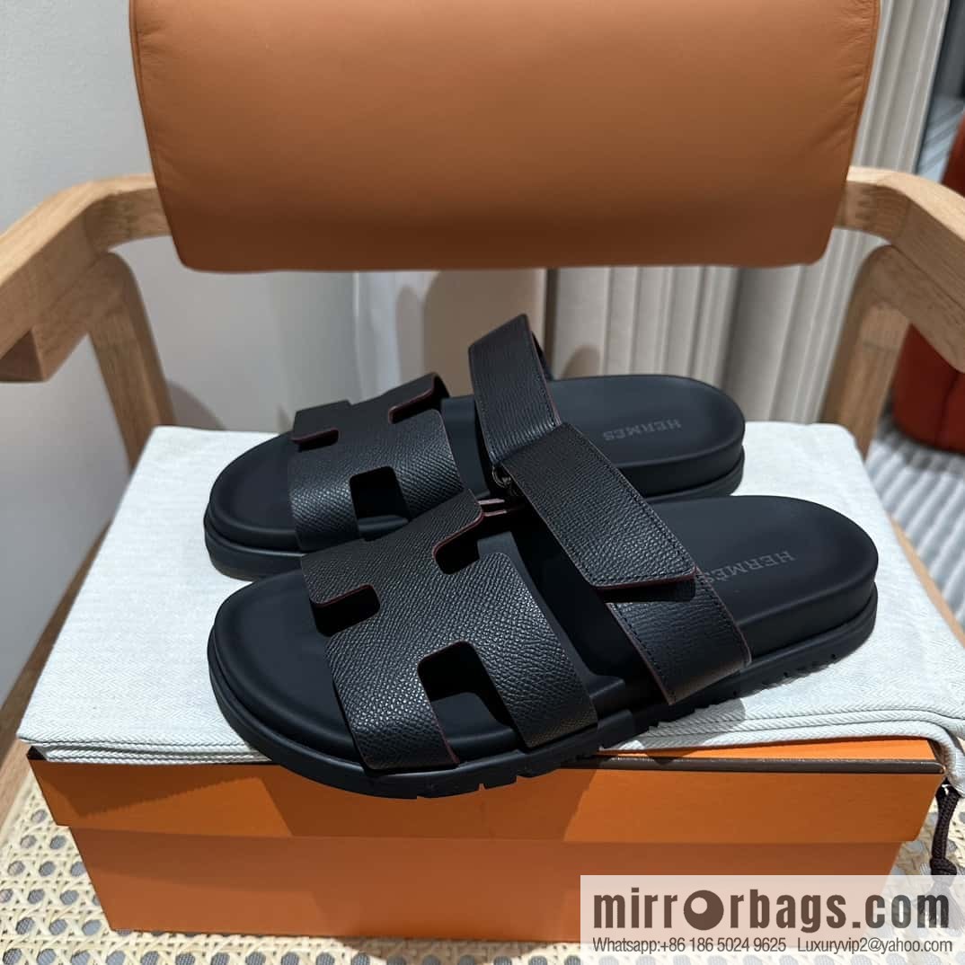 Hermès second uncle shoes 🐎🐎 palm print black