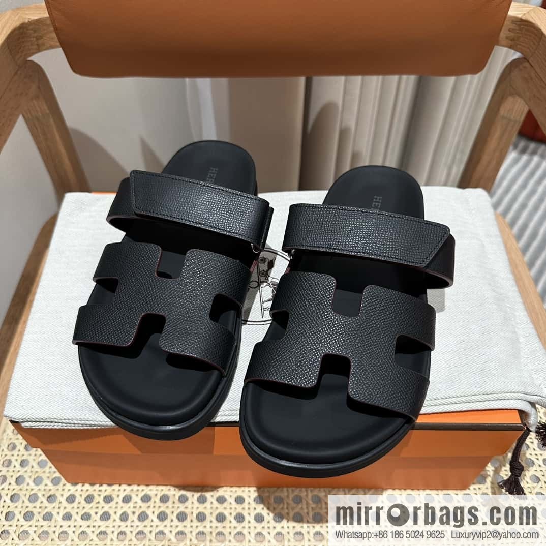 Hermès second uncle shoes 🐎🐎 palm print black
