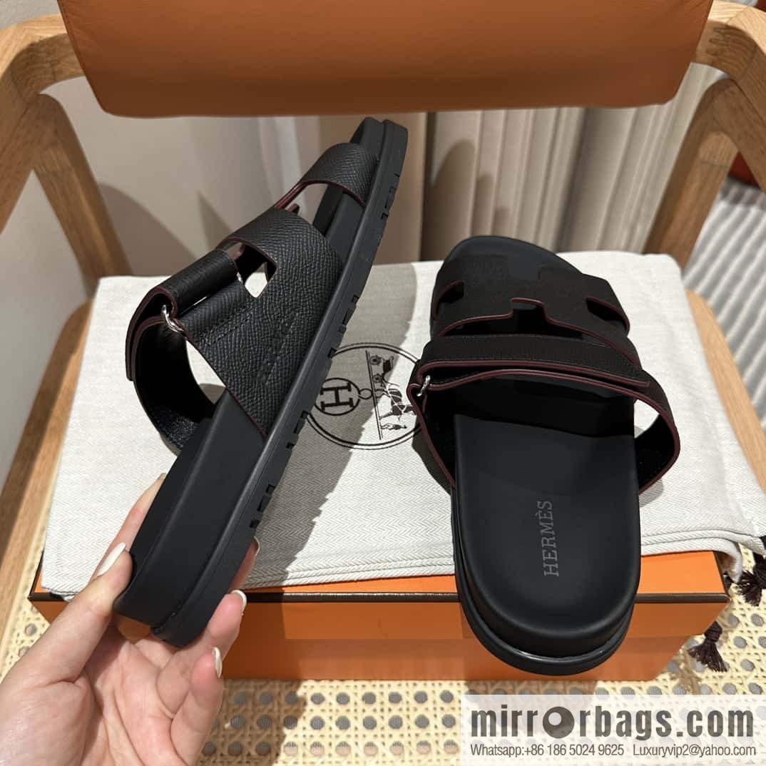 Hermès second uncle shoes 🐎🐎 palm print black