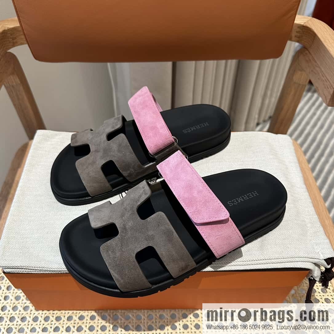 Hermès second uncle shoes 🐎🐎 Yangjing army green and pink