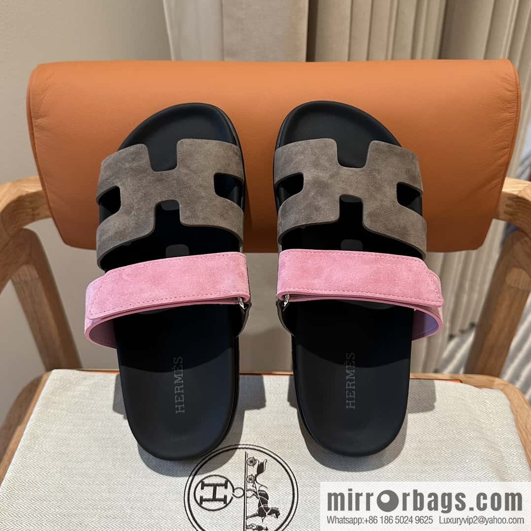 Hermès second uncle shoes 🐎🐎 Yangjing army green and pink