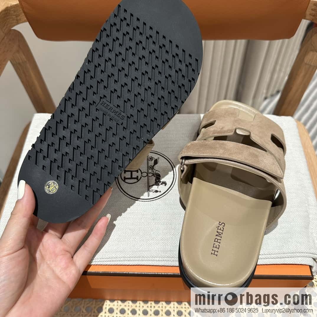 Hermès second uncle shoes 🐎🐎 Yangjing milk tea color