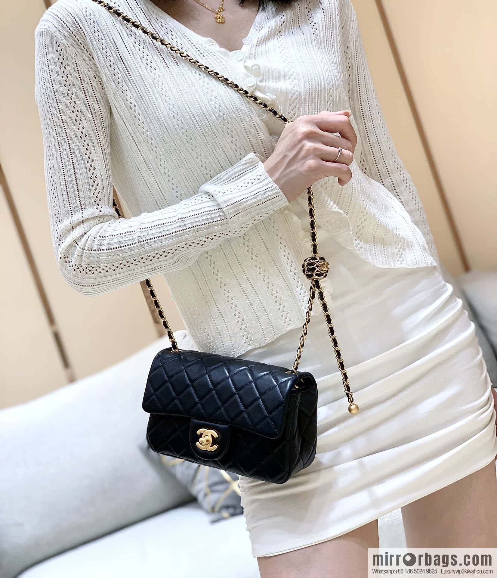 CHANEL 22P Latest Walnut Golden Ball AS1787