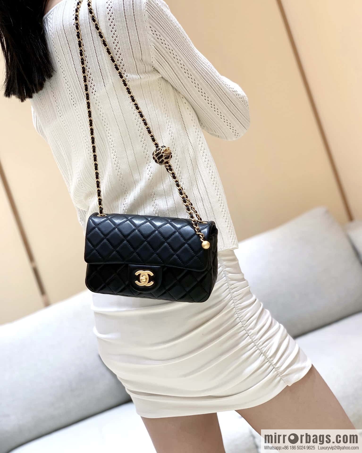 CHANEL 22P Latest Walnut Golden Ball AS1787