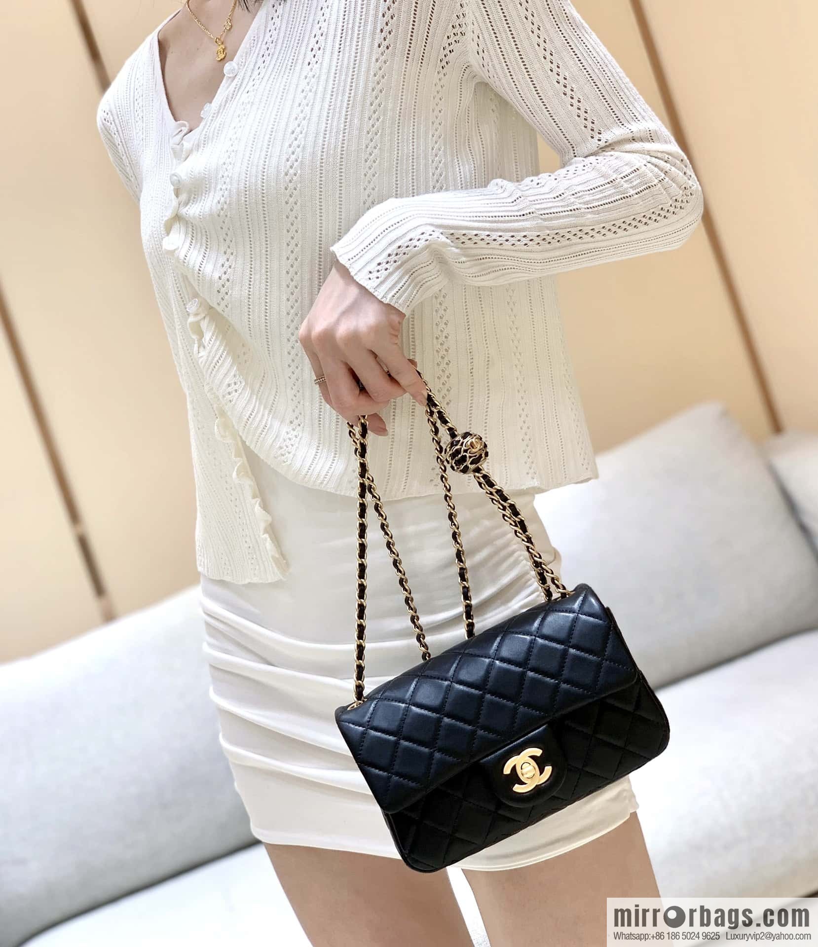 CHANEL 22P Latest Walnut Golden Ball AS1787