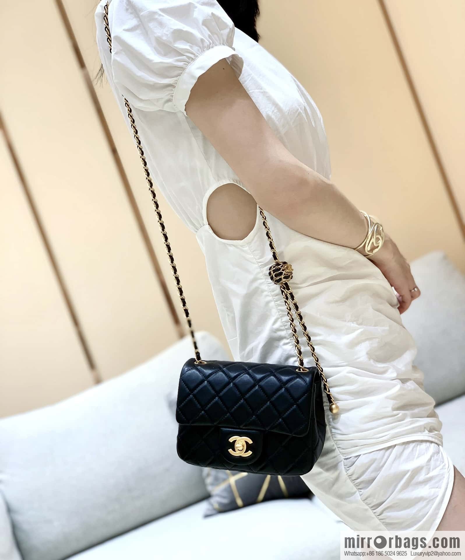 CHANEL 22P Latest Walnut Golden Ball AS1786