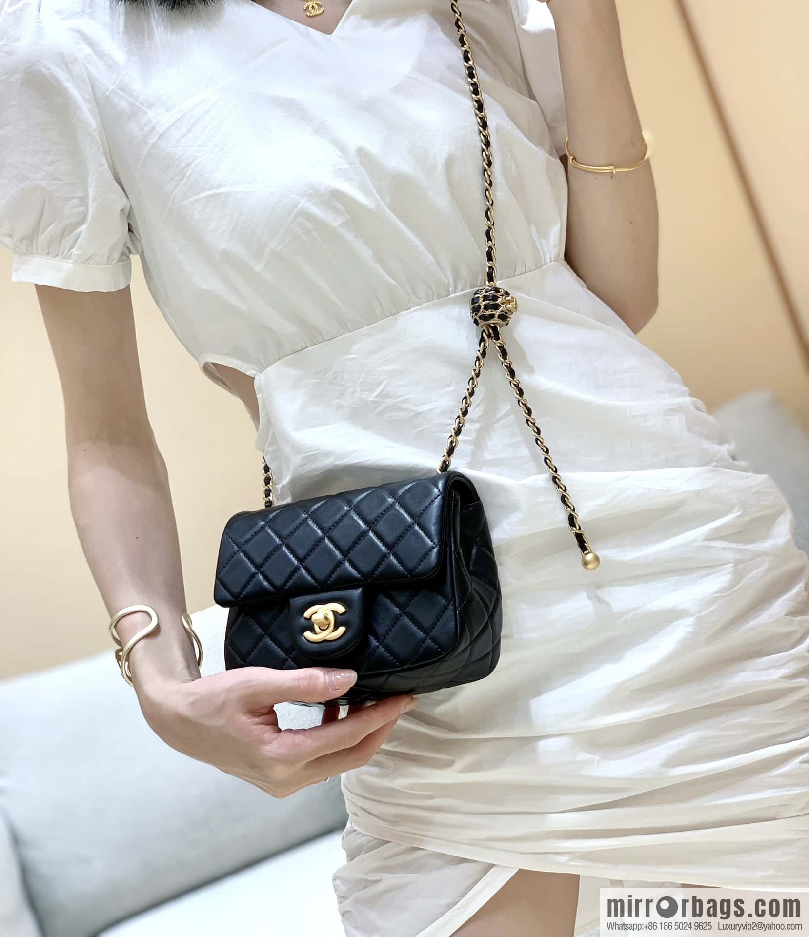 CHANEL 22P Latest Walnut Golden Ball AS1786