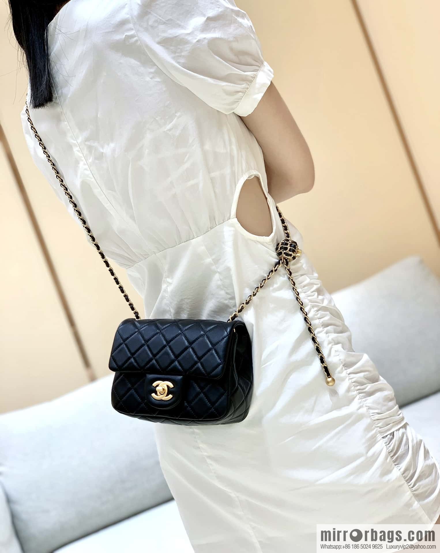 CHANEL 22P Latest Walnut Golden Ball AS1786