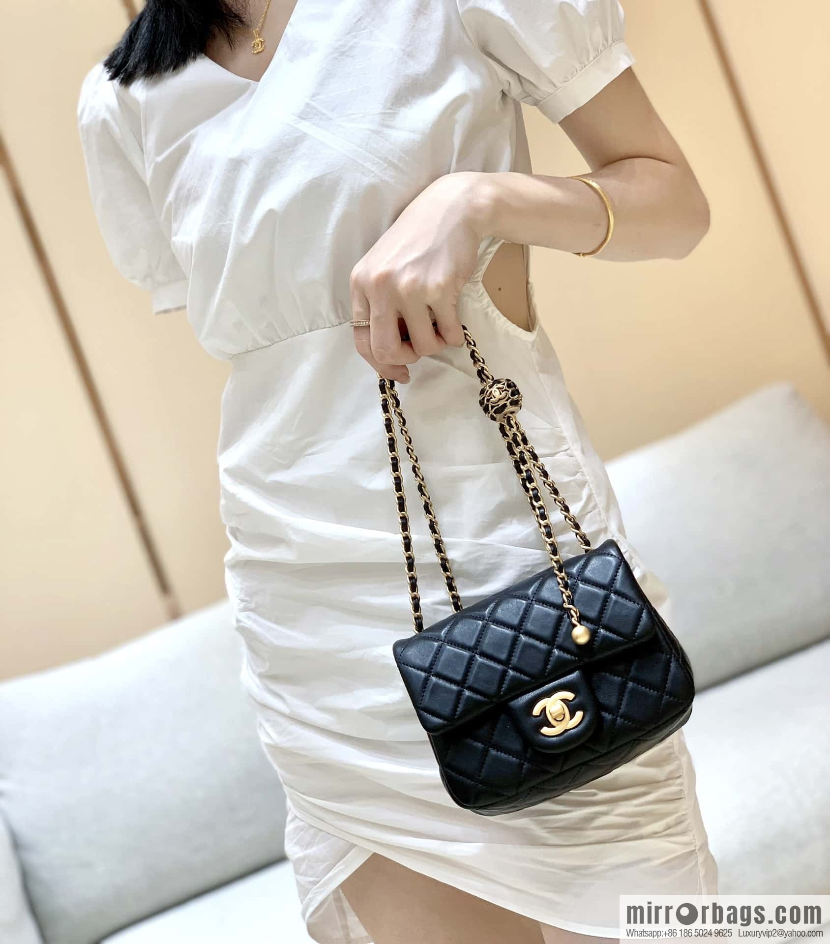 CHANEL 22P Latest Walnut Golden Ball AS1786