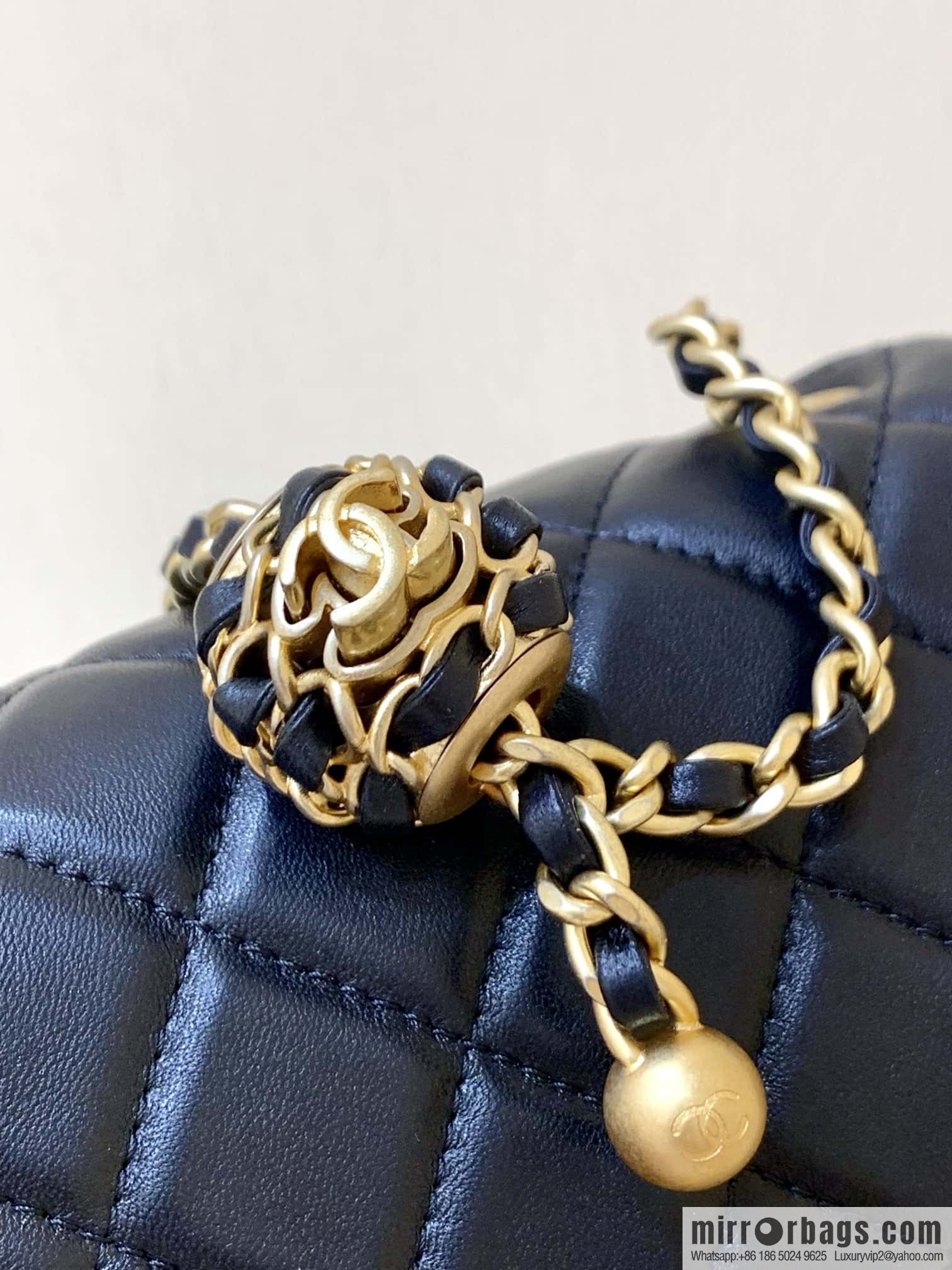 CHANEL 22P Latest Walnut Golden Ball AS1786