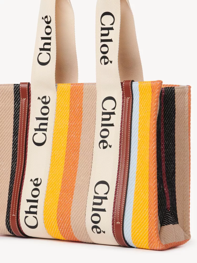 Chloe Rainbow 🌈 Woody Tote Bag, Medium 37CM