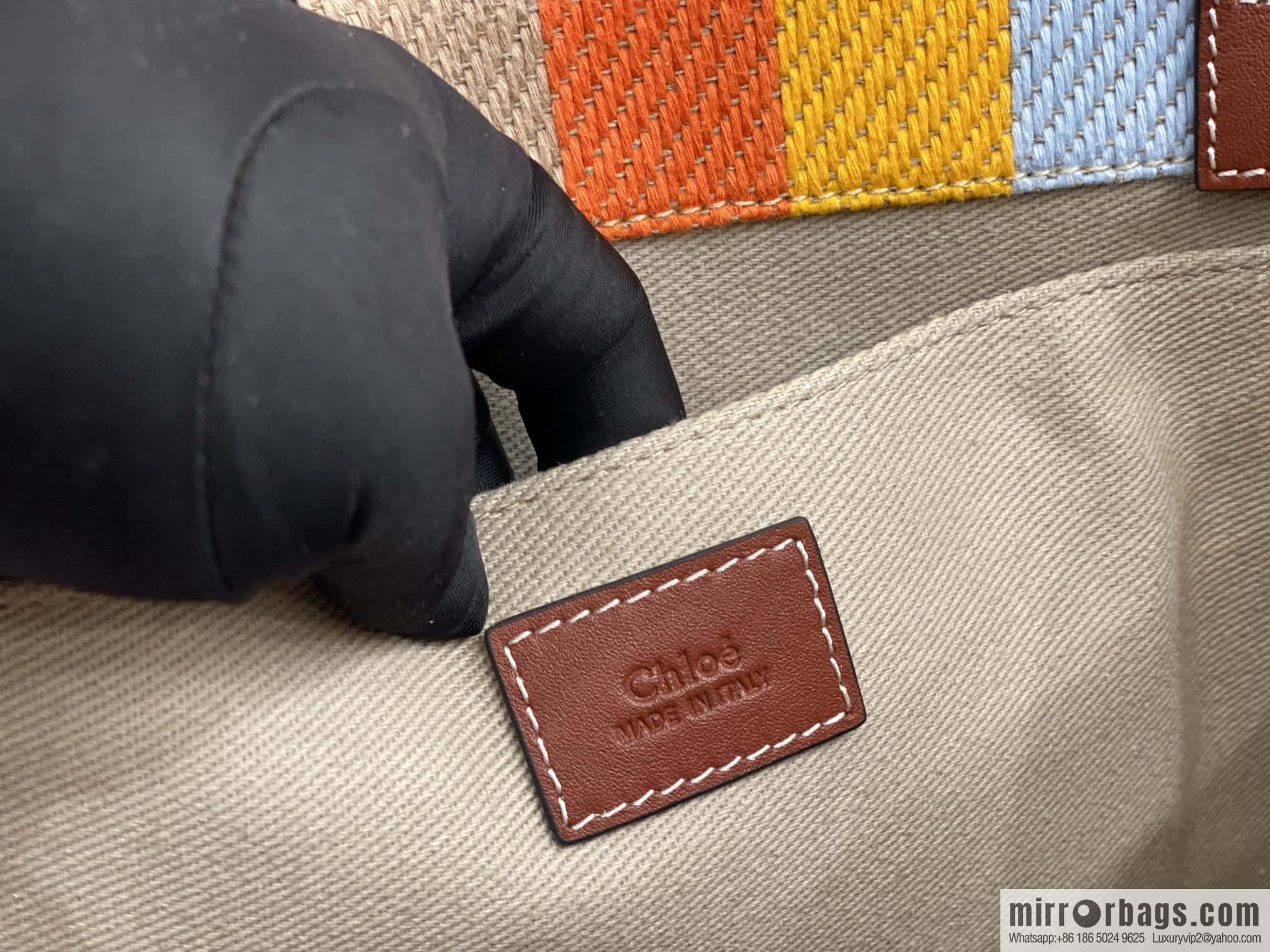 Chloe Rainbow 🌈 Woody Tote Bag, Medium 37CM