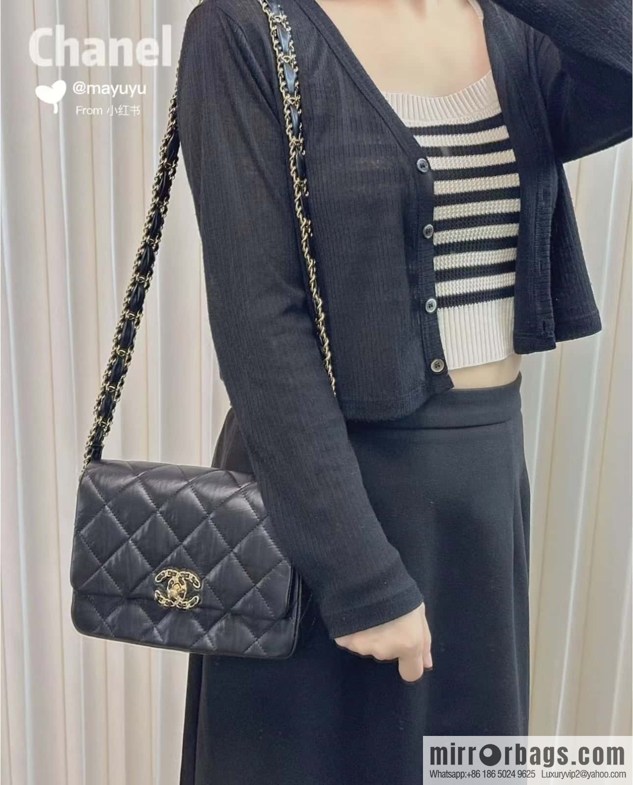 CHANEL 23K Autumn and Winter Series 19 Vintage Tofu Bag AS4423