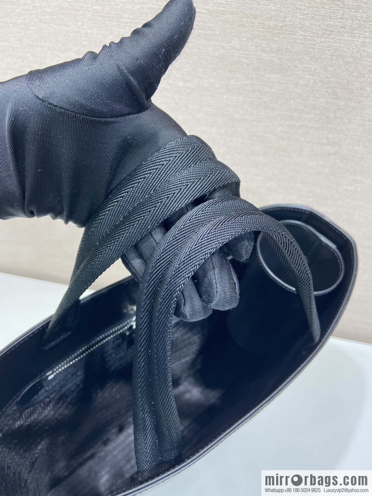 PRADA vertical embossed tote bag 2VG113