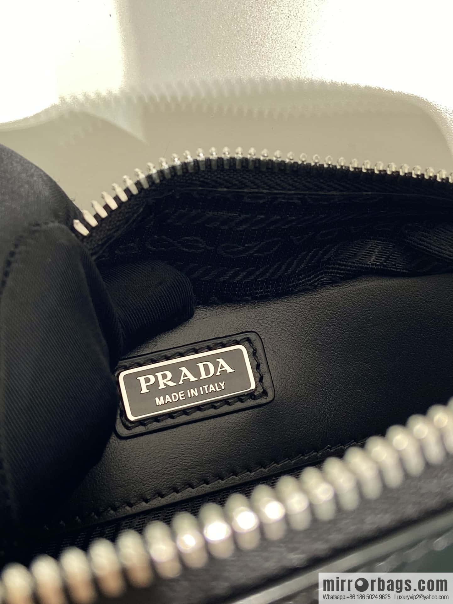 PRADA Brique leather (fabric) Grid camera bag 2VH070
