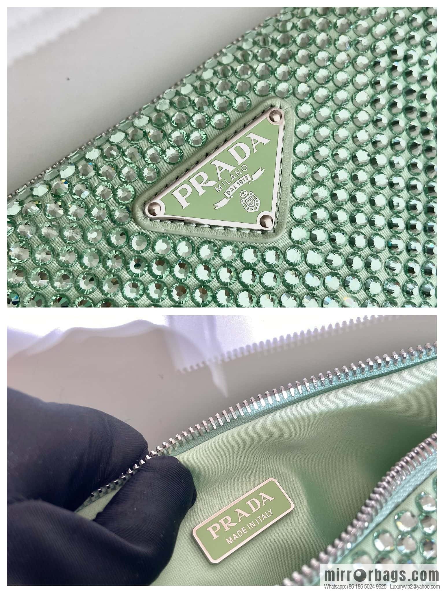 PRADA flash diamond triangle bag lNQ044
