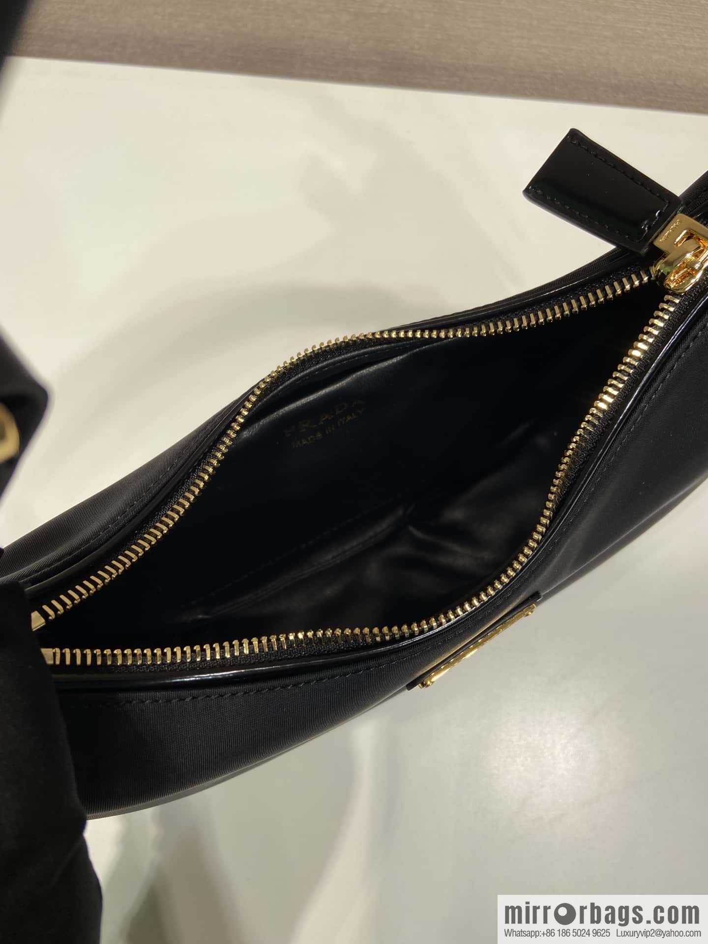 PRADA nylon fabric Moon handbag 1BC194