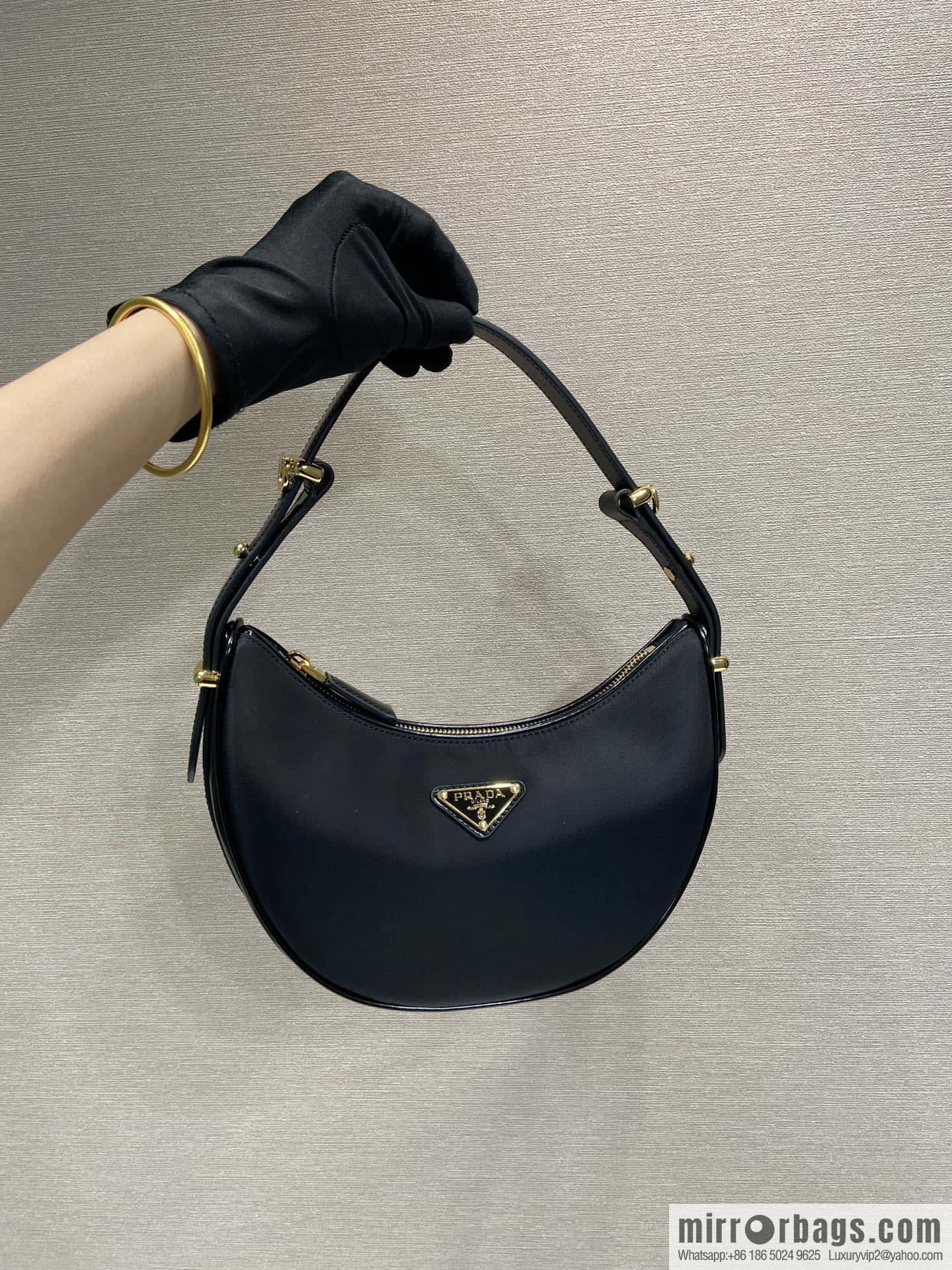 PRADA nylon fabric Moon handbag 1BC194