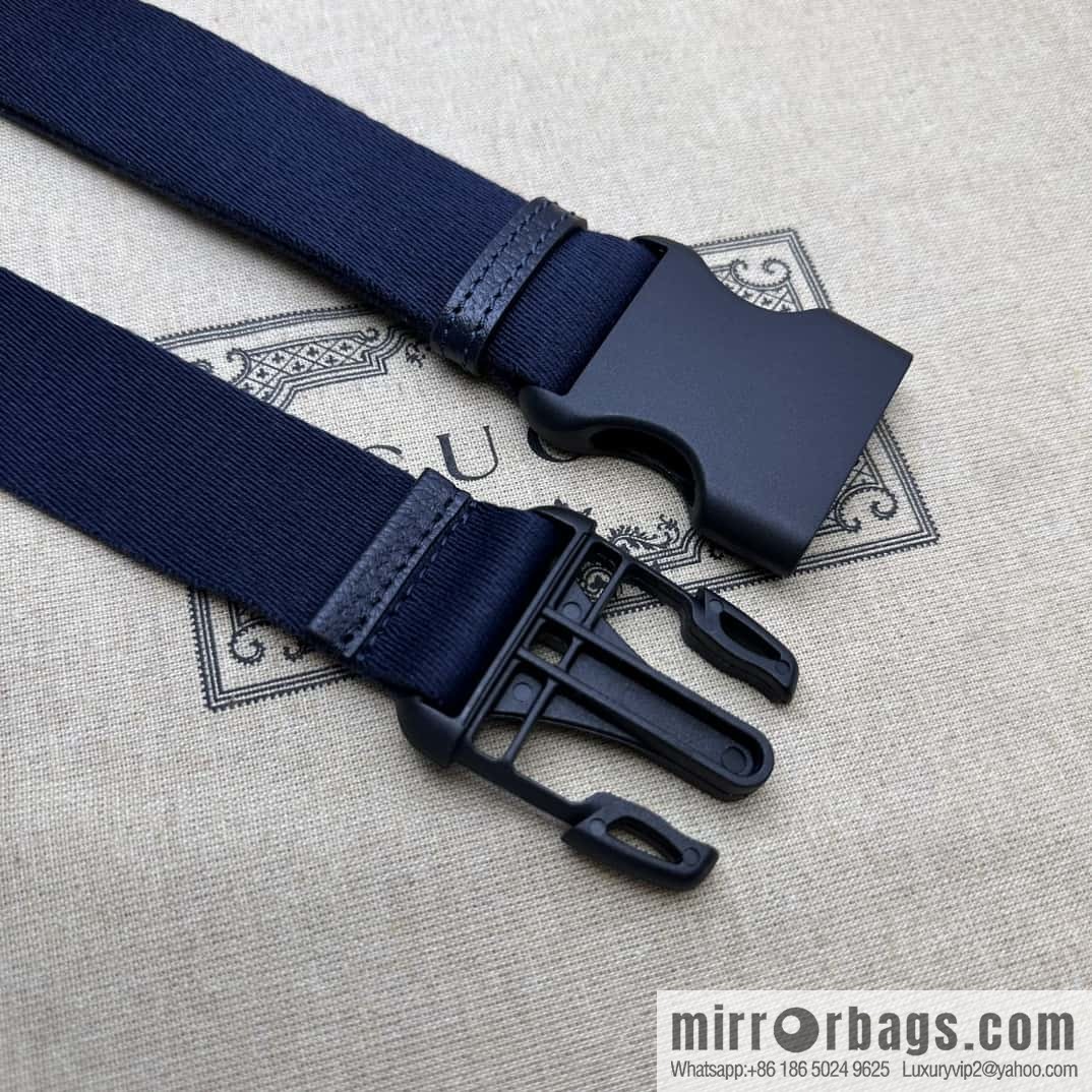 GUCCI Gucci Ophidia series GG small fanny pack 752597 dark blue PVC