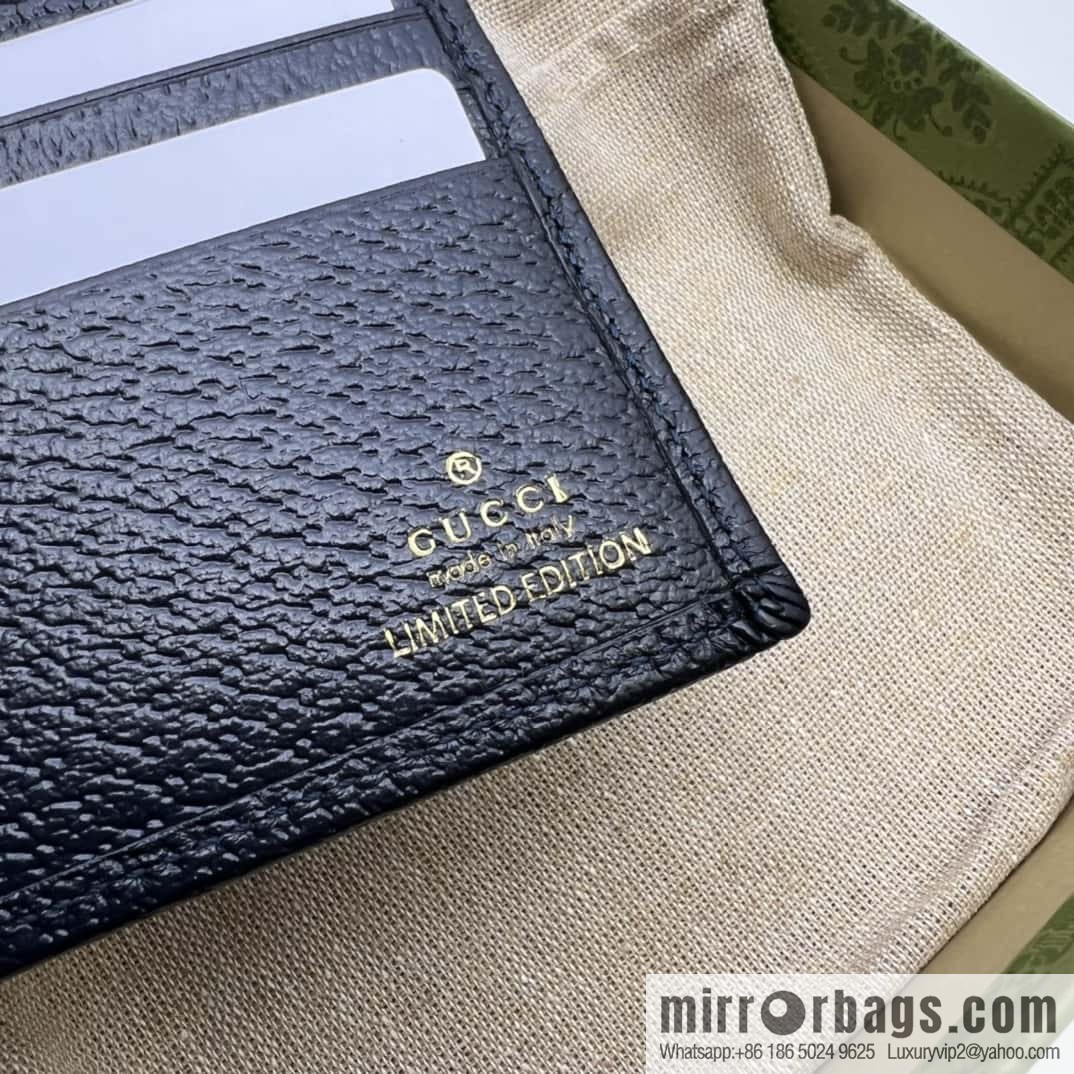 GUCCI Ophidia series GG wallet 597606 meters glue/blue pig pattern