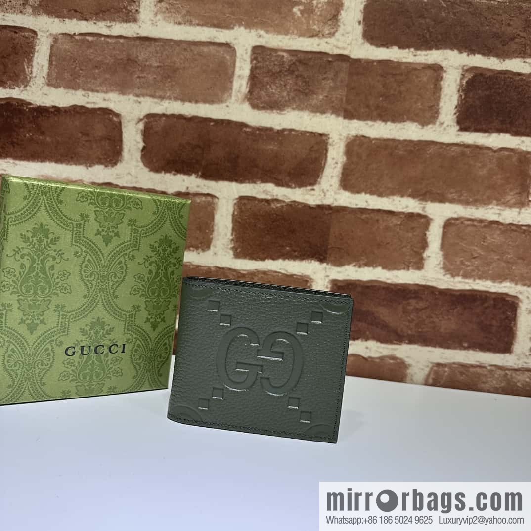 GUCCI JUMBO GG COIN WALLET 739479 Green Li Press G