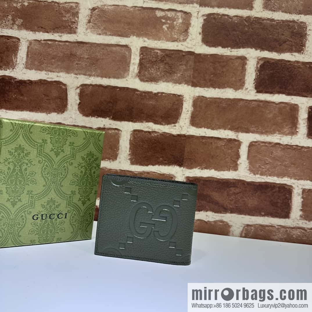 GUCCI JUMBO GG COIN WALLET 739479 Green Li Press G
