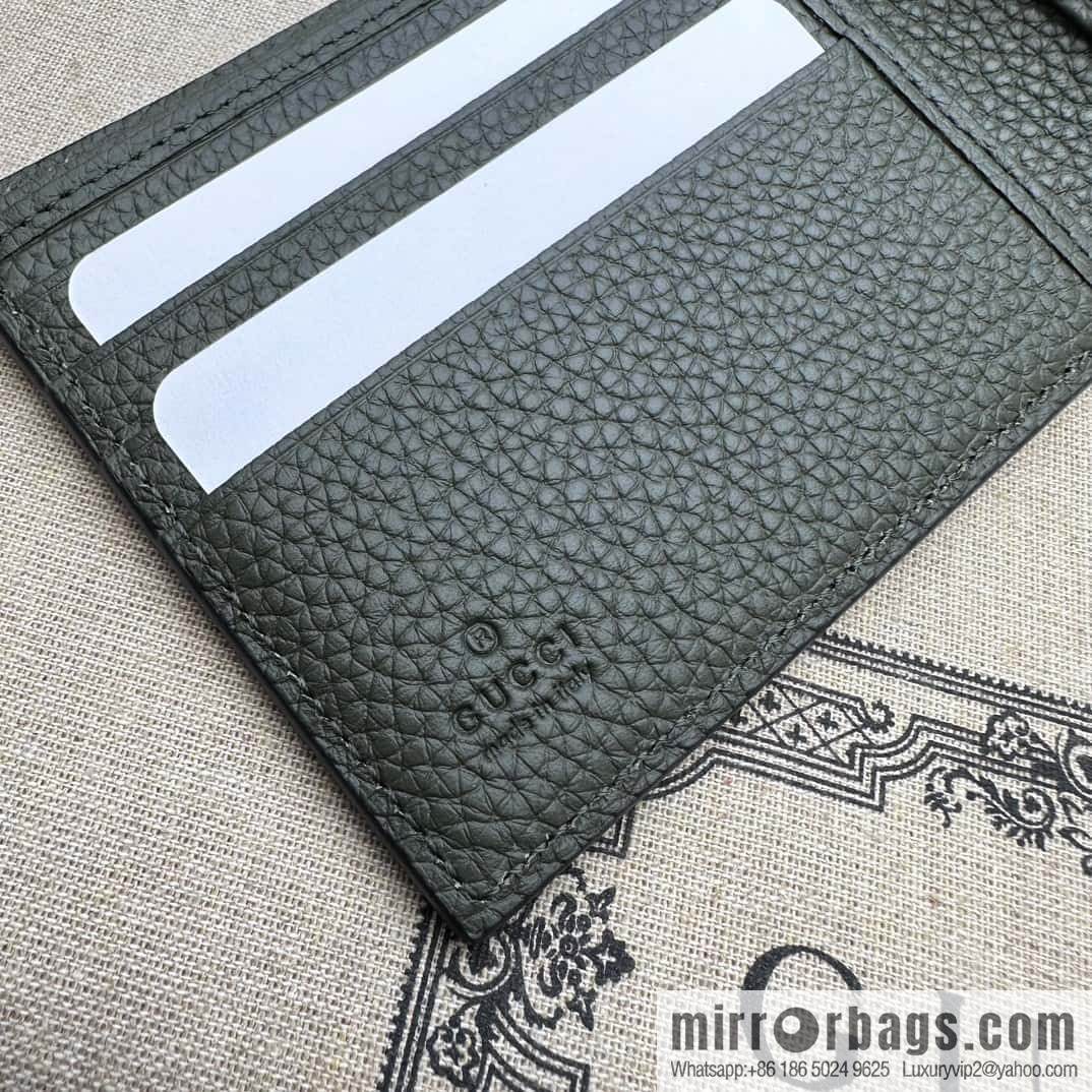 GUCCI JUMBO GG COIN WALLET 739479 Green Li Press G