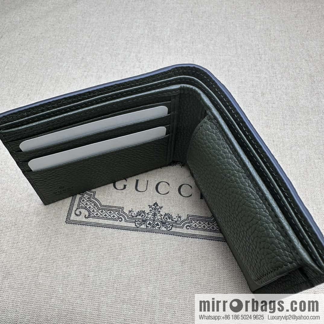 GUCCI JUMBO GG COIN WALLET 739479 Green Li Press G