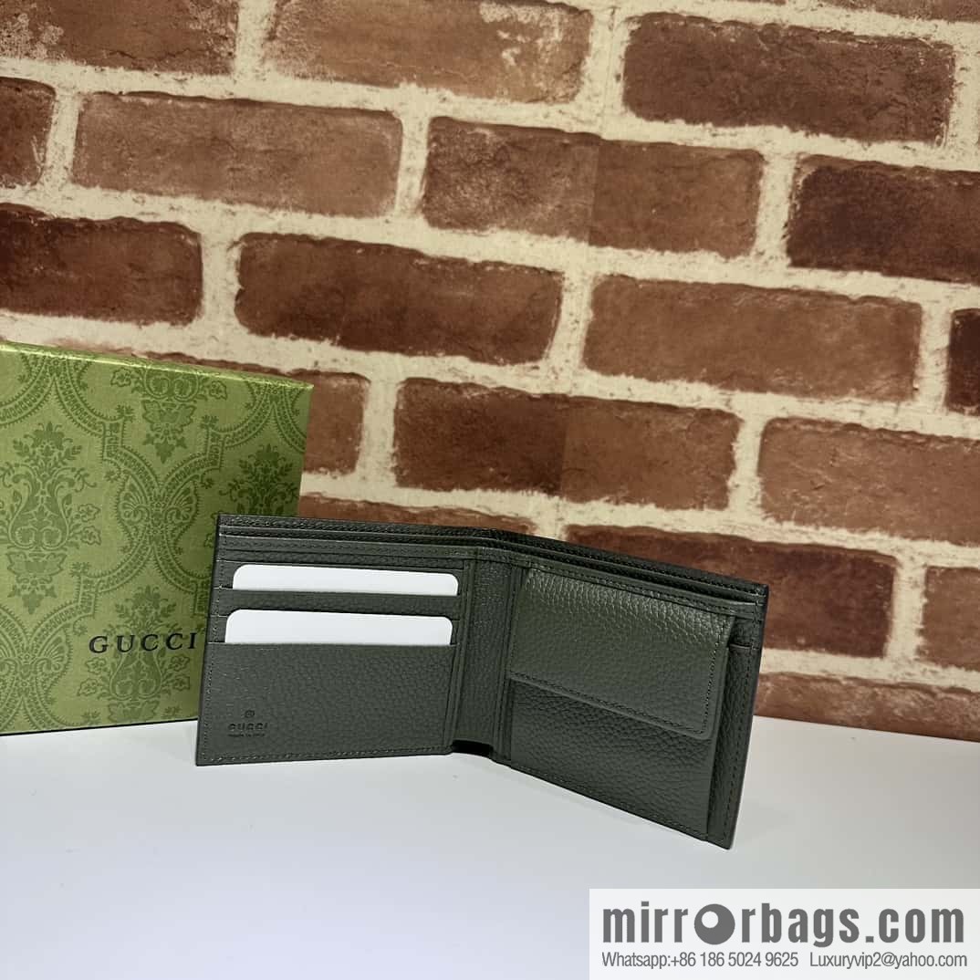 GUCCI JUMBO GG COIN WALLET 739479 Green Li Press G