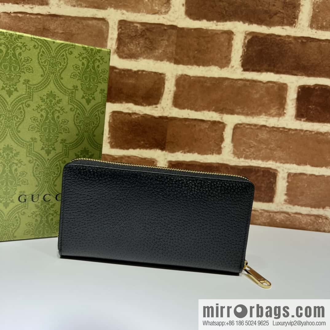 GUCCI Horsebit Round Zipper Long Wallet 700484g Pig