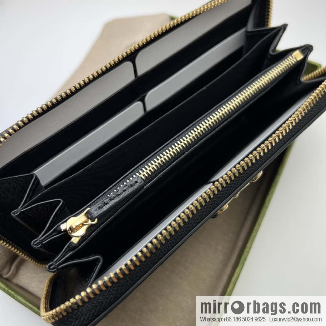 GUCCI Horsebit Round Zipper Long Wallet 700484g Pig