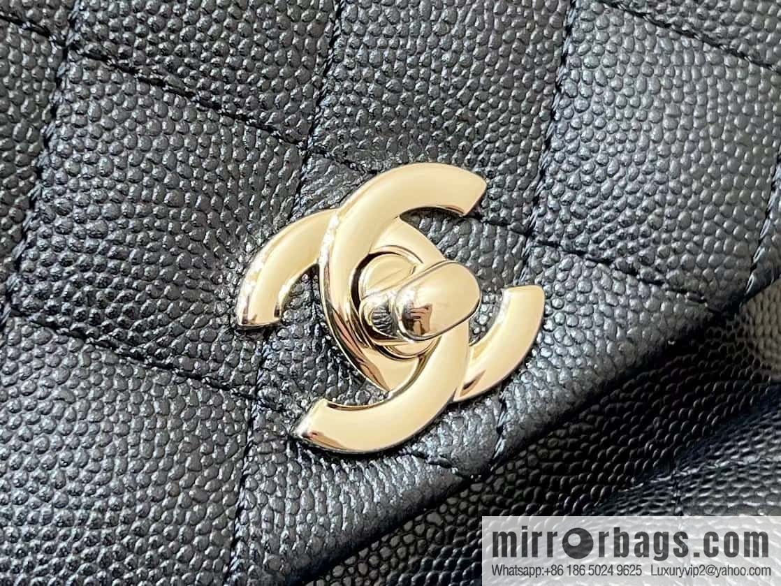 CHANEL 23K autumn and winter series duma tank double backpack AS4399 black