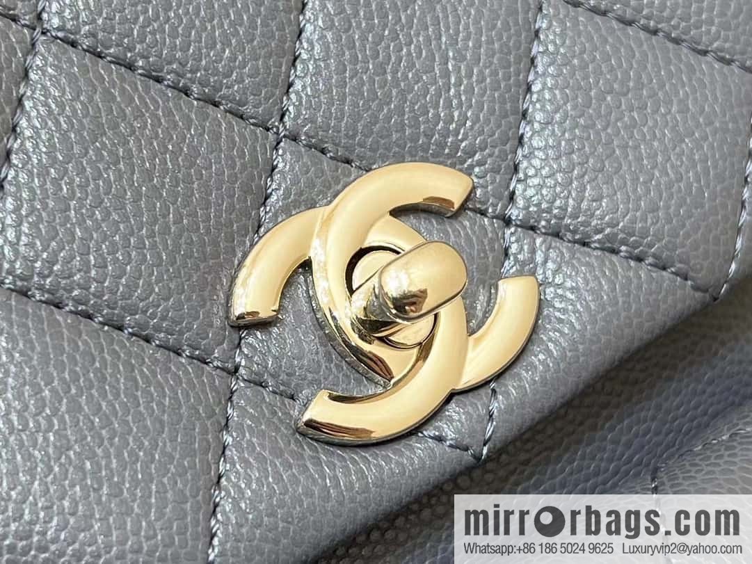 CHANEL 23K autumn and winter series duma tank double backpack AS4399 gray