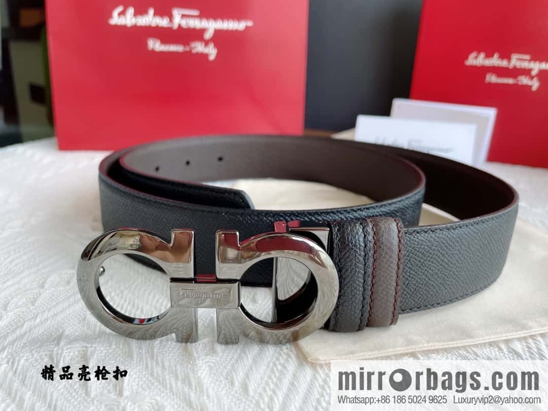Ferragam Ferragamo, exquisite inverted 8-character hanging buckle hair, hair belt 3.5cm