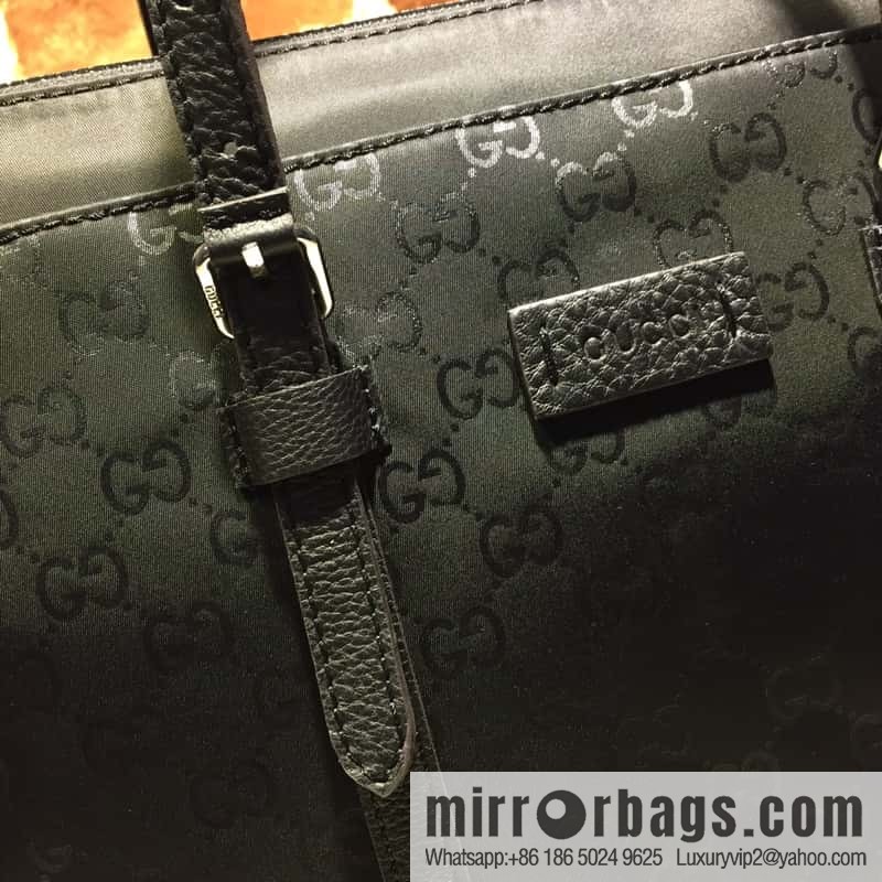 GUCCI nylon briefcase 387067g pressed cloth