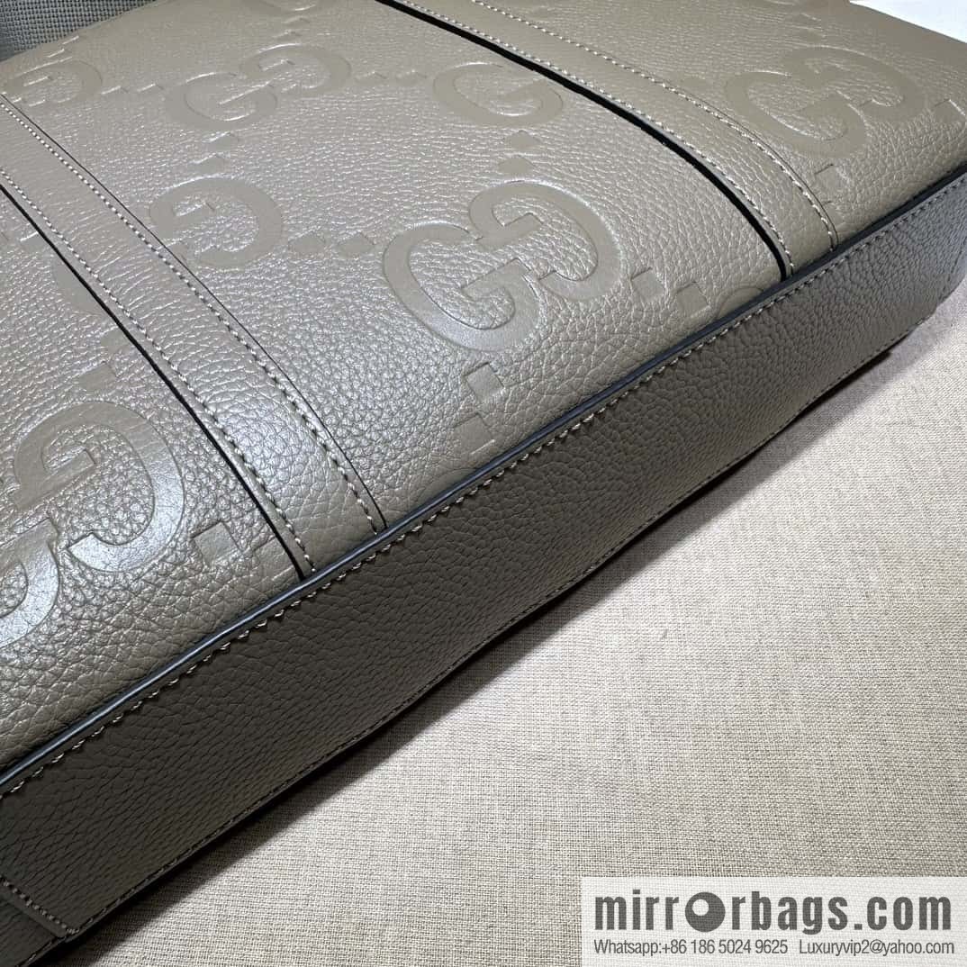 GUCCI super double G briefcase 658573 gray Li press G